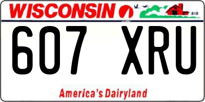 WI license plate 607XRU