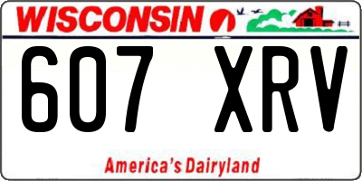 WI license plate 607XRV