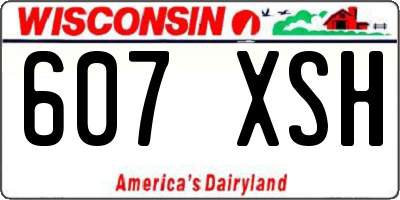 WI license plate 607XSH