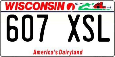 WI license plate 607XSL