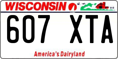 WI license plate 607XTA