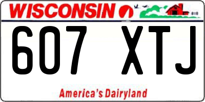 WI license plate 607XTJ