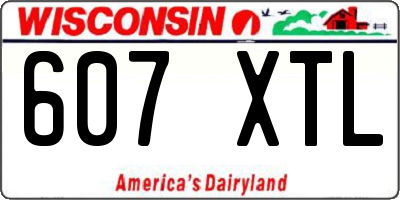 WI license plate 607XTL