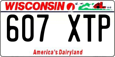 WI license plate 607XTP