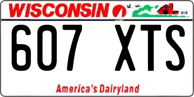 WI license plate 607XTS