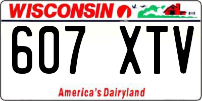WI license plate 607XTV