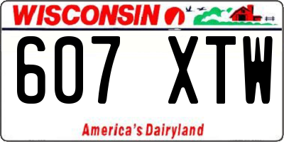 WI license plate 607XTW