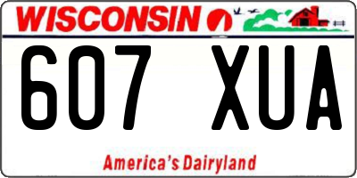 WI license plate 607XUA