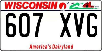 WI license plate 607XVG
