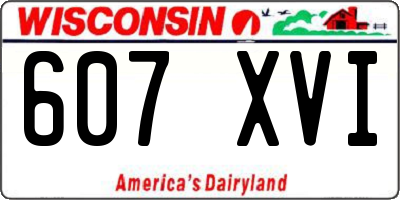 WI license plate 607XVI