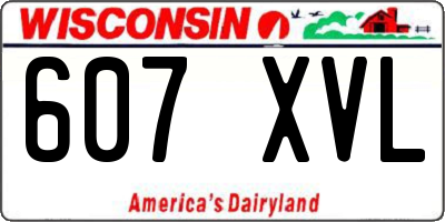 WI license plate 607XVL