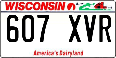 WI license plate 607XVR