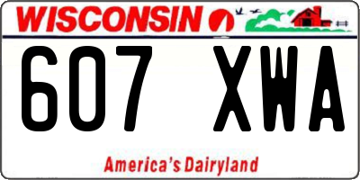 WI license plate 607XWA