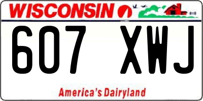 WI license plate 607XWJ