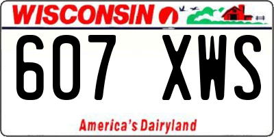 WI license plate 607XWS