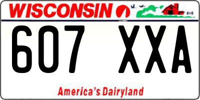 WI license plate 607XXA