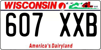 WI license plate 607XXB