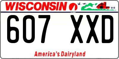 WI license plate 607XXD