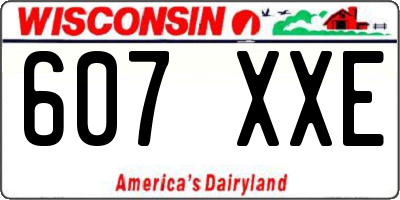 WI license plate 607XXE