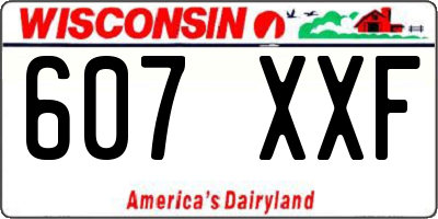 WI license plate 607XXF