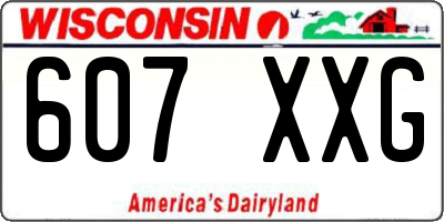 WI license plate 607XXG