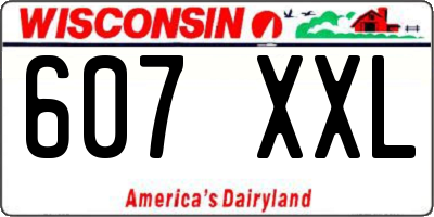 WI license plate 607XXL