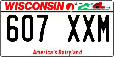 WI license plate 607XXM