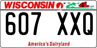 WI license plate 607XXQ