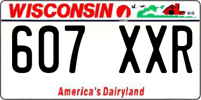 WI license plate 607XXR