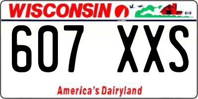 WI license plate 607XXS