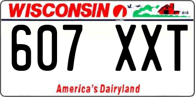 WI license plate 607XXT