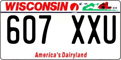 WI license plate 607XXU