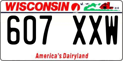 WI license plate 607XXW