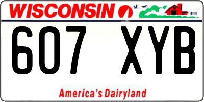 WI license plate 607XYB
