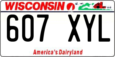 WI license plate 607XYL