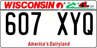 WI license plate 607XYQ