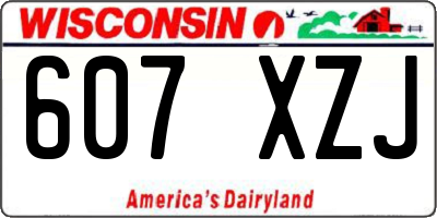 WI license plate 607XZJ