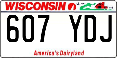 WI license plate 607YDJ