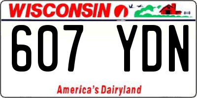 WI license plate 607YDN