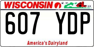 WI license plate 607YDP