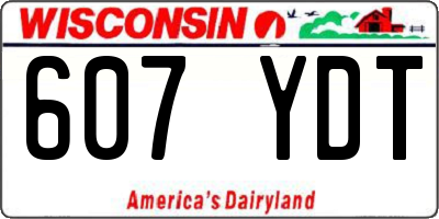 WI license plate 607YDT