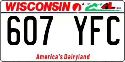 WI license plate 607YFC