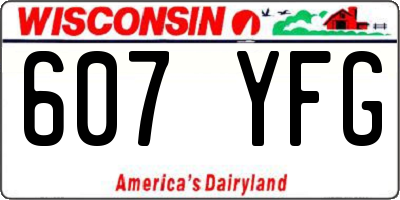 WI license plate 607YFG