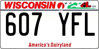 WI license plate 607YFL