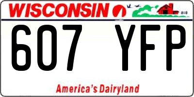 WI license plate 607YFP