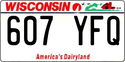 WI license plate 607YFQ