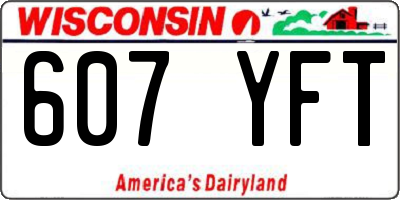 WI license plate 607YFT