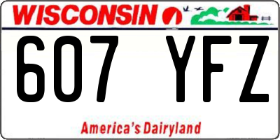 WI license plate 607YFZ