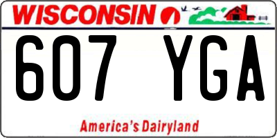 WI license plate 607YGA
