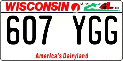 WI license plate 607YGG
